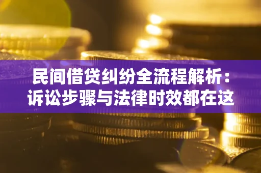 武汉民间借贷纠纷全流程解析：诉讼步骤与法律时效都在这儿了