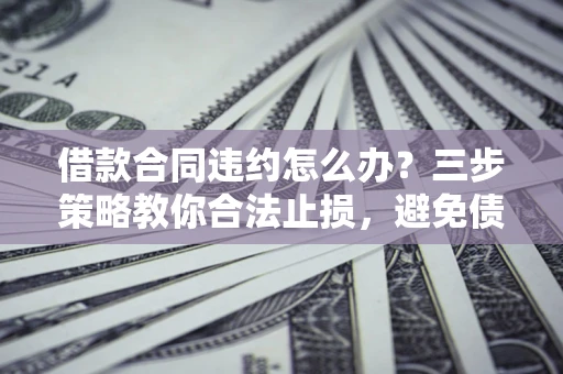 武汉借款合同违约怎么办？三步策略教你合法止损，避免债务危机升级