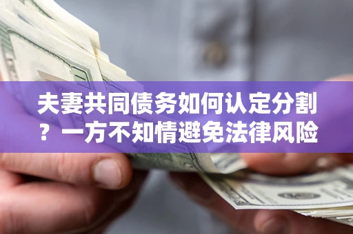 武汉夫妻共同债务如何认定分割？一方不知情避免法律风险必看！